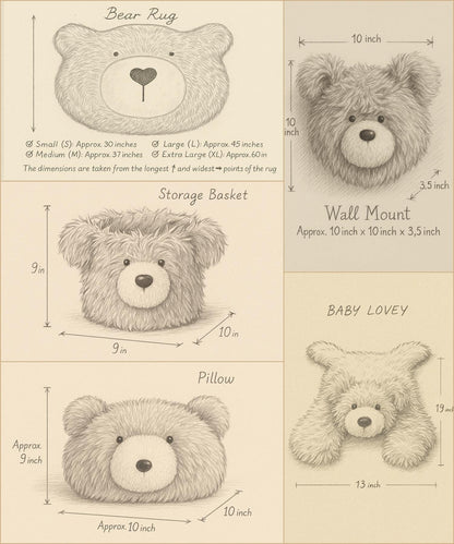 Bear Rug Faux Fur Personalized Baby Boy
