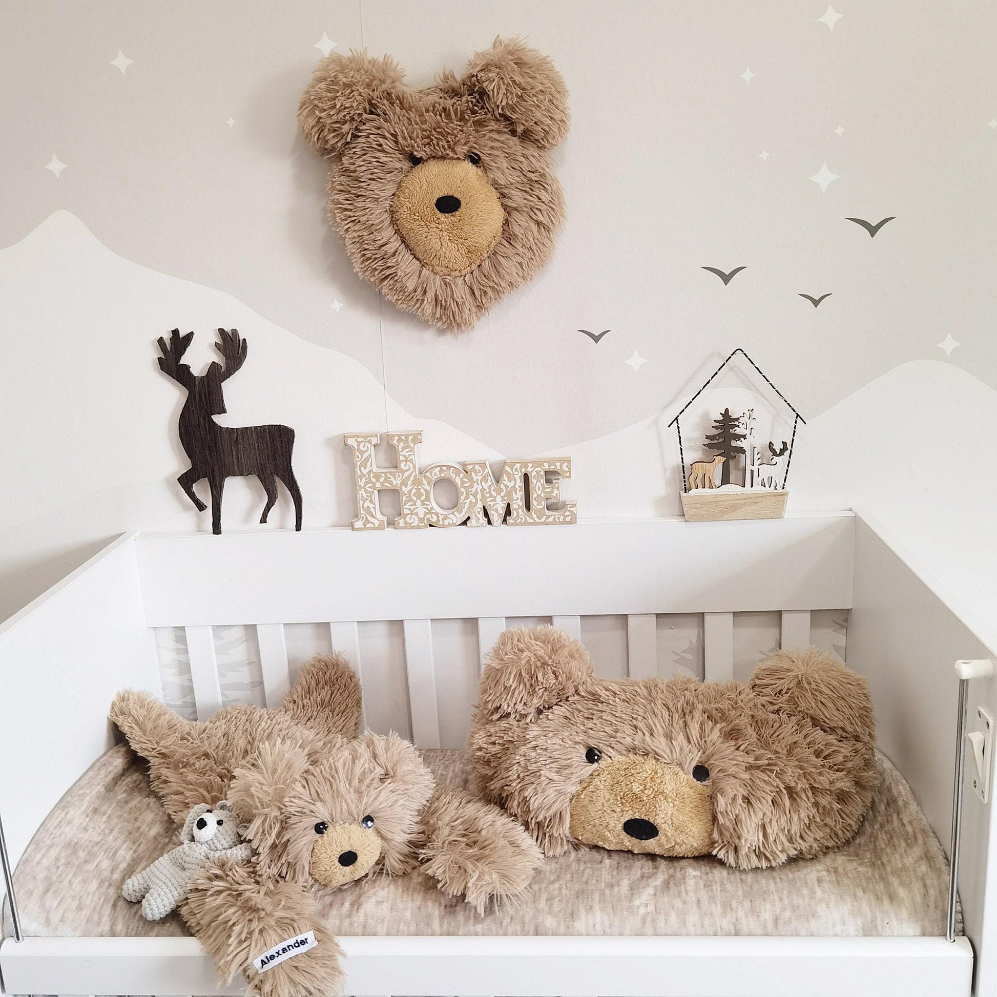 Bear Rug Woodland Baby Boy Personalized