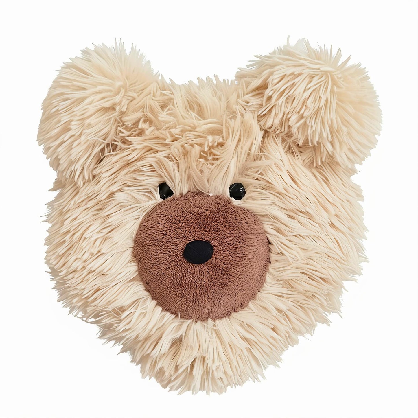Handmade plush bear wall decor - woodland nursery animal head