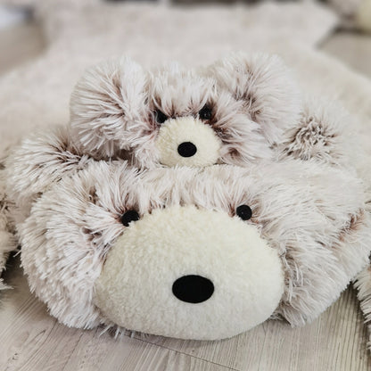 Personalized Fluffy Bear Rug: Frosted Cocoa Nursery Decor