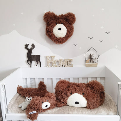 Brown Bear Rug Shaggy Minky Personalized