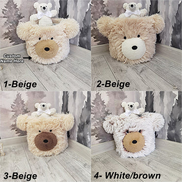 Panda Storage Basket Minky Personalized