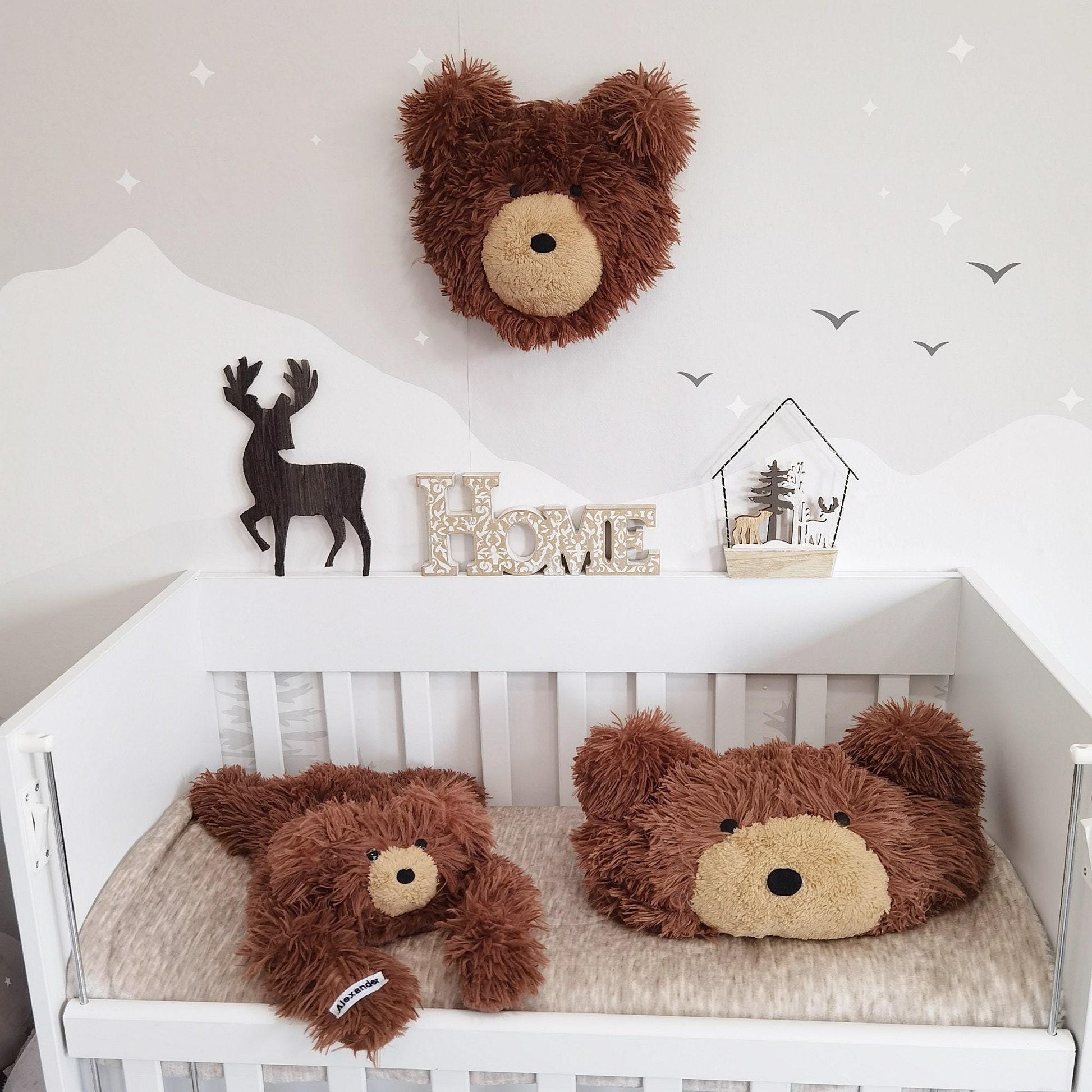 Bear Rug Brown Plush Baby Boy