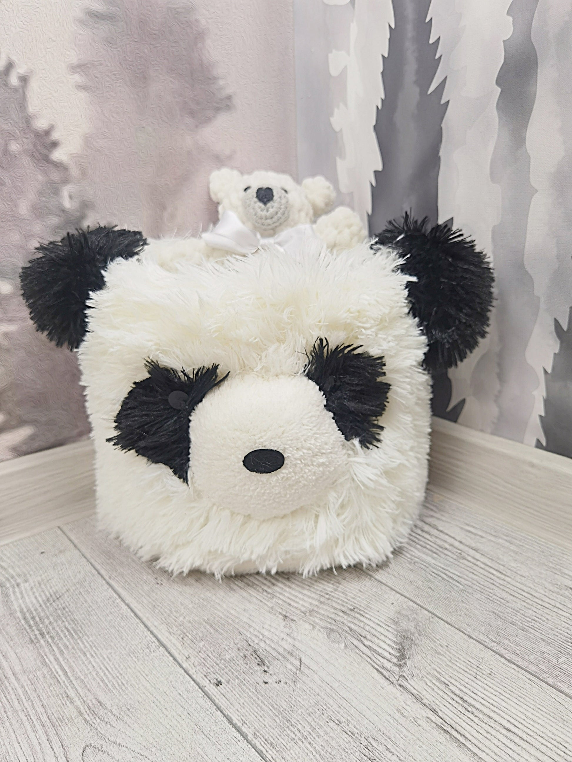 Handmade Minky Panda Bear Rug: Personalized Plush Nursery Decor