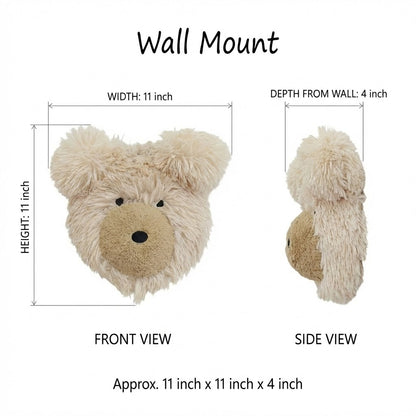 Personalized Bear Pillow: Shaggy Minky Woodland Nursery Decor