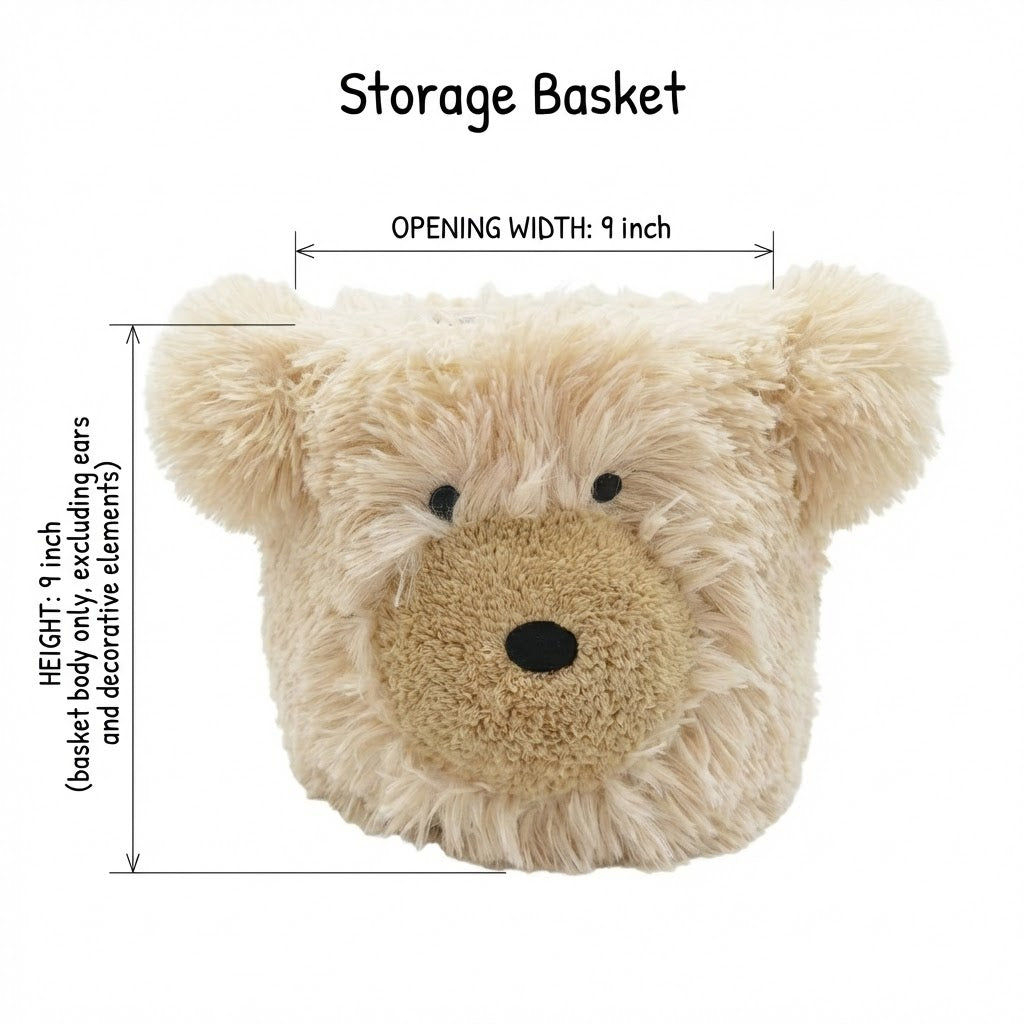 Bear Head Wall Mount - Faux Taxidermy Nursery Decor & Soft Plush Trophy