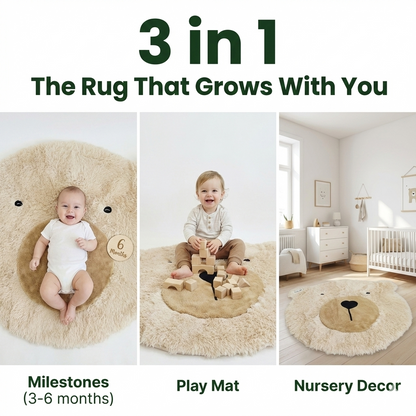 Personalized Bear Pillow: Shaggy Minky Woodland Nursery Decor