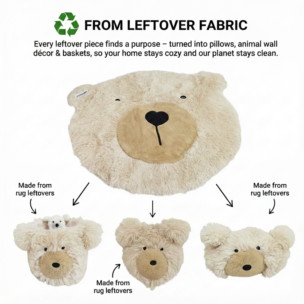 Personalized Bear Pillow: Shaggy Minky Woodland Nursery Decor