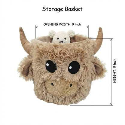 Highland Cow Head Wall Mount Soft Plush - DECORLINA