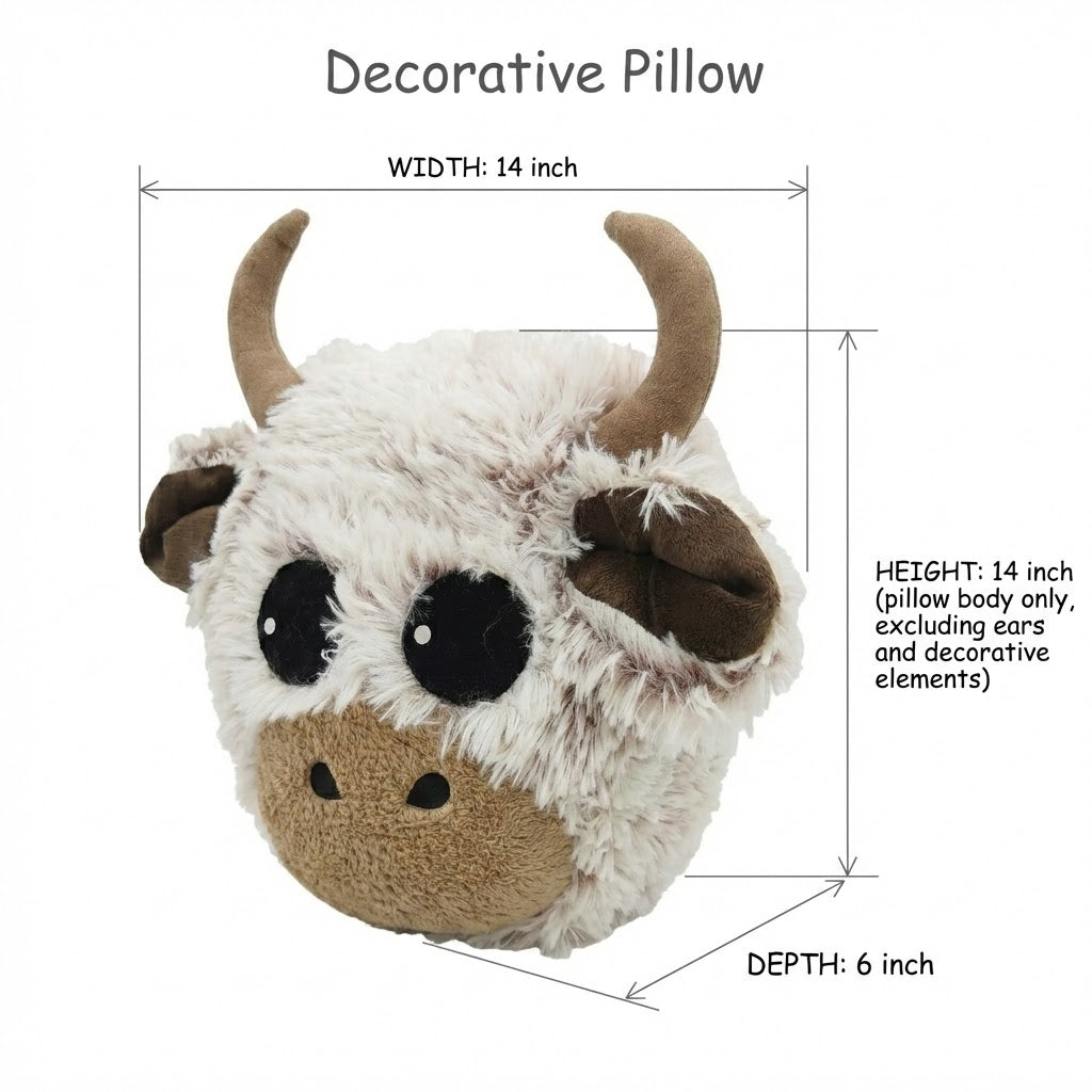 Highland Cow Nursery Rug: Faux Fur Farm Animal Decor