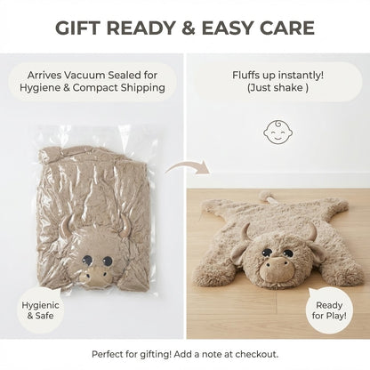 Highland Cow Head Wall Mount Soft Plush - DECORLINA