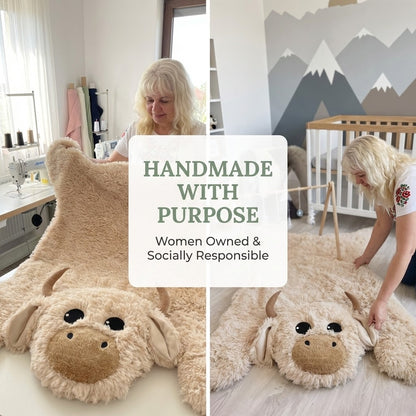 Highland Cow Nursery Basket: Farmhouse Baby Room Decor