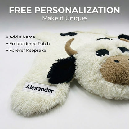 White Highland Cow Rug Plush Farm