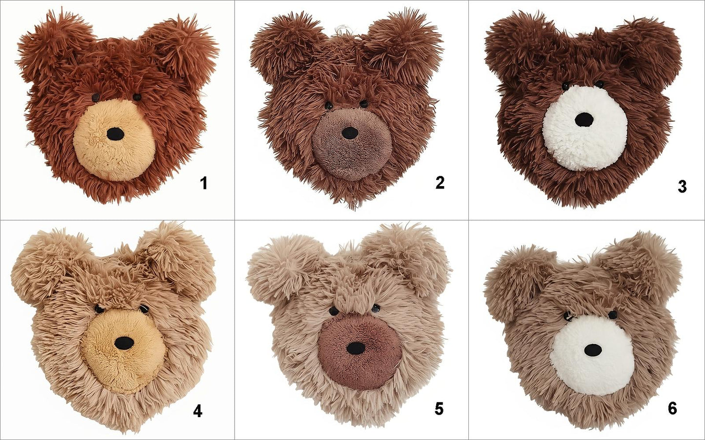 Faux Bear Head Wall Decor - Woodland Nursery Plush Animal