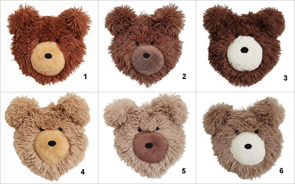 Faux Bear Head Wall Decor - Woodland Nursery Plush Animal
