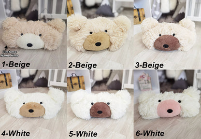 Handmade Plush Bear Pillow: Cozy Nursery Decor, Personalizable