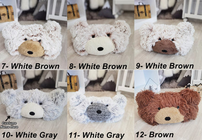 Handmade Plush Bear Pillow: Cozy Nursery Decor, Personalizable