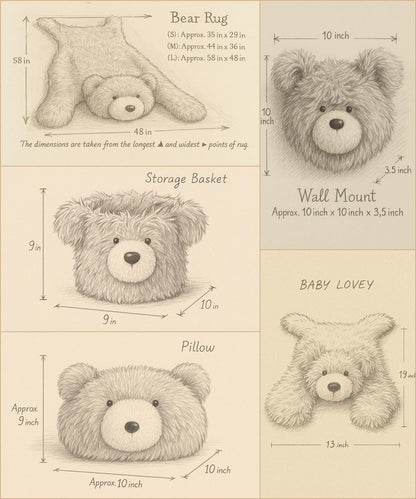 Bear Rug Brown Plush Baby Boy