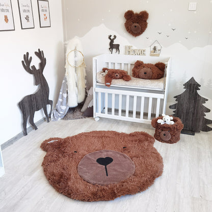 Bear Storage Basket Minky Personalized