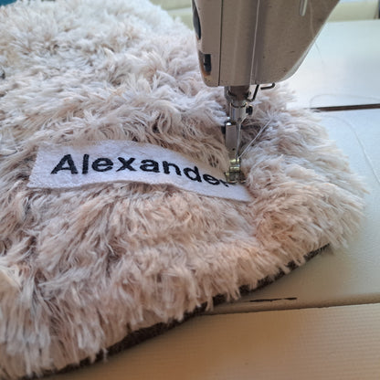 Panda Bear Rug Shaggy Minky Personalized