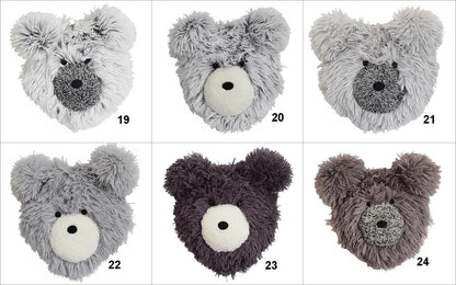 Faux Bear Head Wall Decor - Woodland Nursery Plush Animal