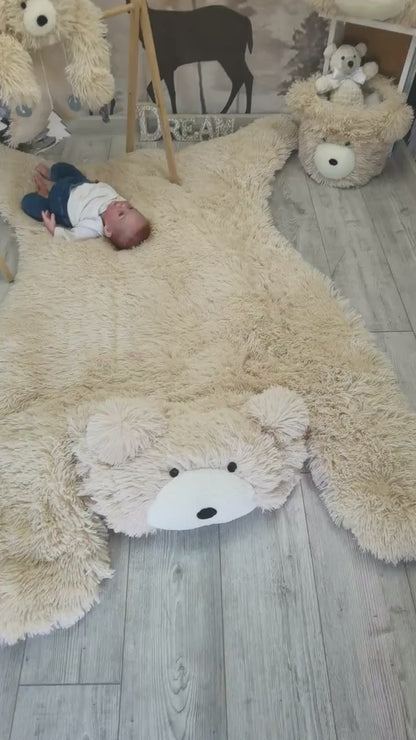Bear Rug Woodland Adventure Baby Boy - DECORLINA