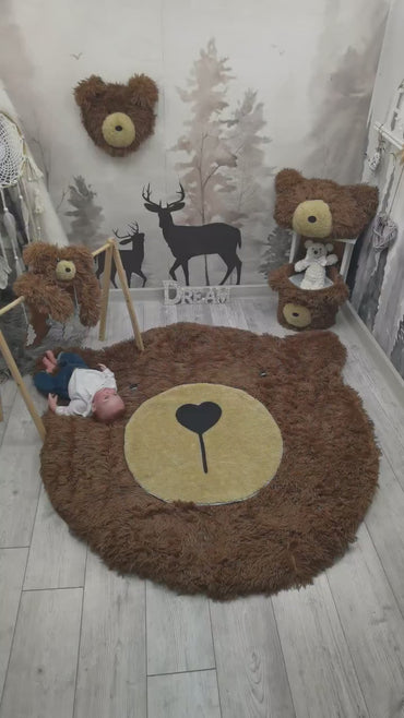 Bear Storage Basket Woodland Personalized