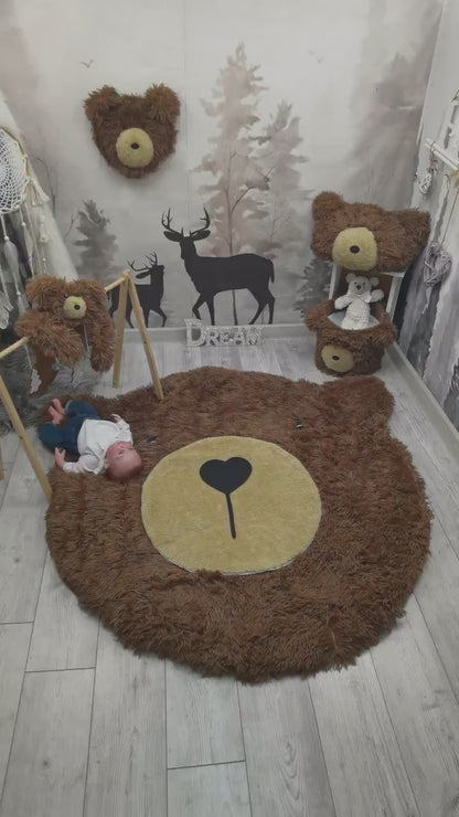 Bear Storage Basket Woodland Personalized